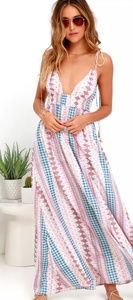 Lulu's MAXIN' RELAXIN' MULTI PRINT MAXI DRESS